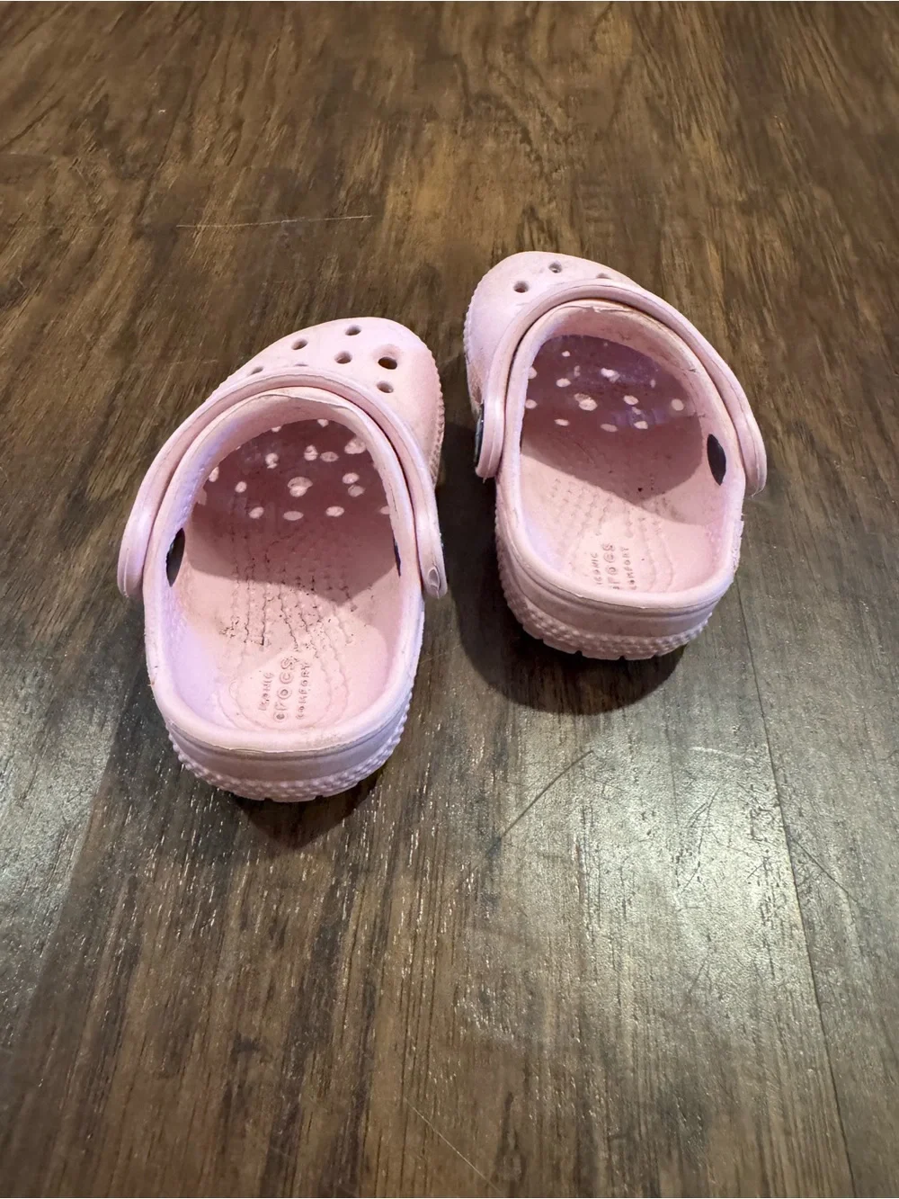 CROCS Kids' Light Pink Clogs with Heel Strap